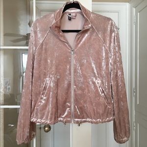 Crushed velvet leisure jacket